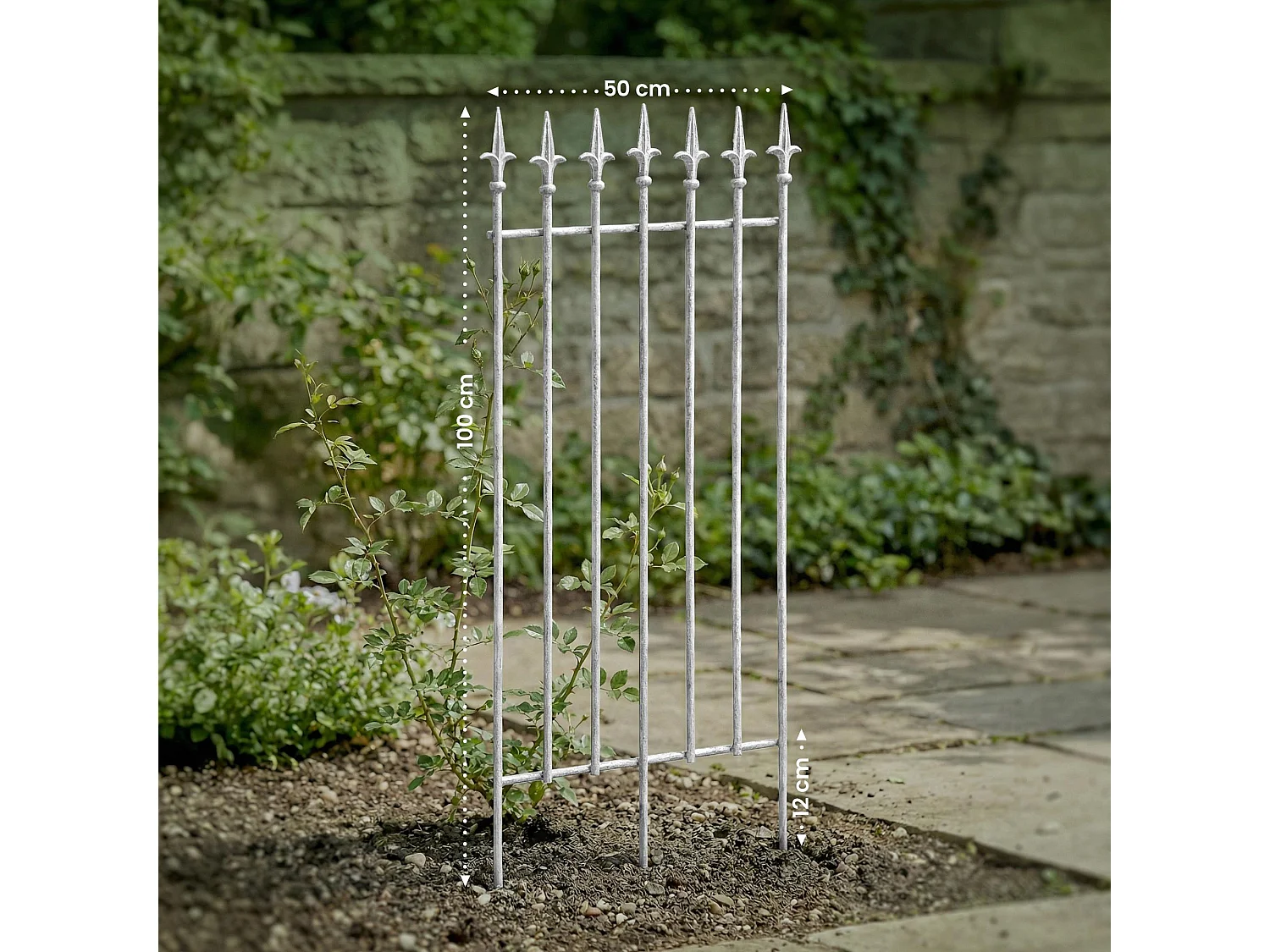 Treillis - Métal - Blanc antique - Elisa