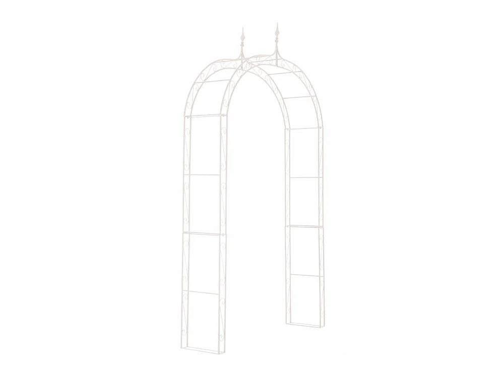 Arche à rosiers - Métal & Métal - Blanc - Lenz