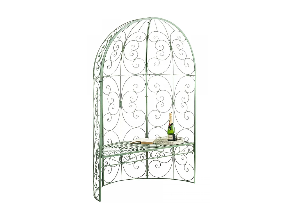 Arche à rosiers - Métal & Noyer - Vert antique - Rosie
