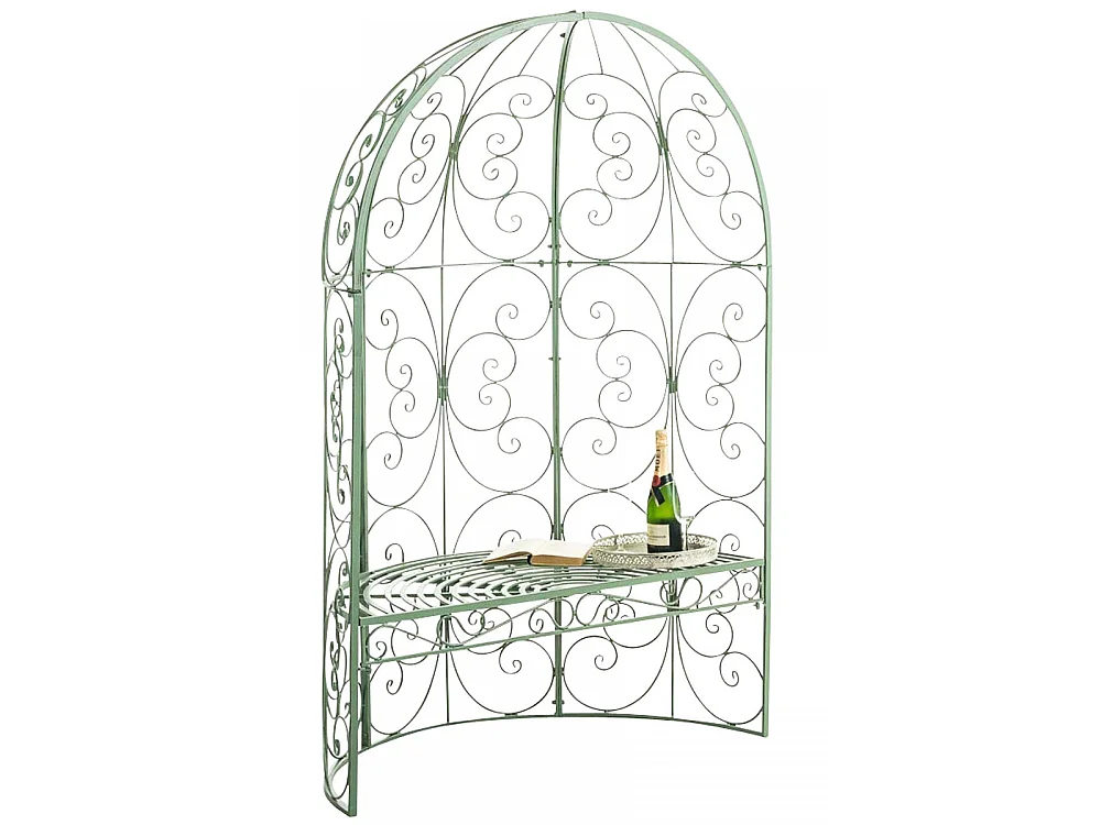 Arche à rosiers - Métal & Noyer - Vert antique - Rosie