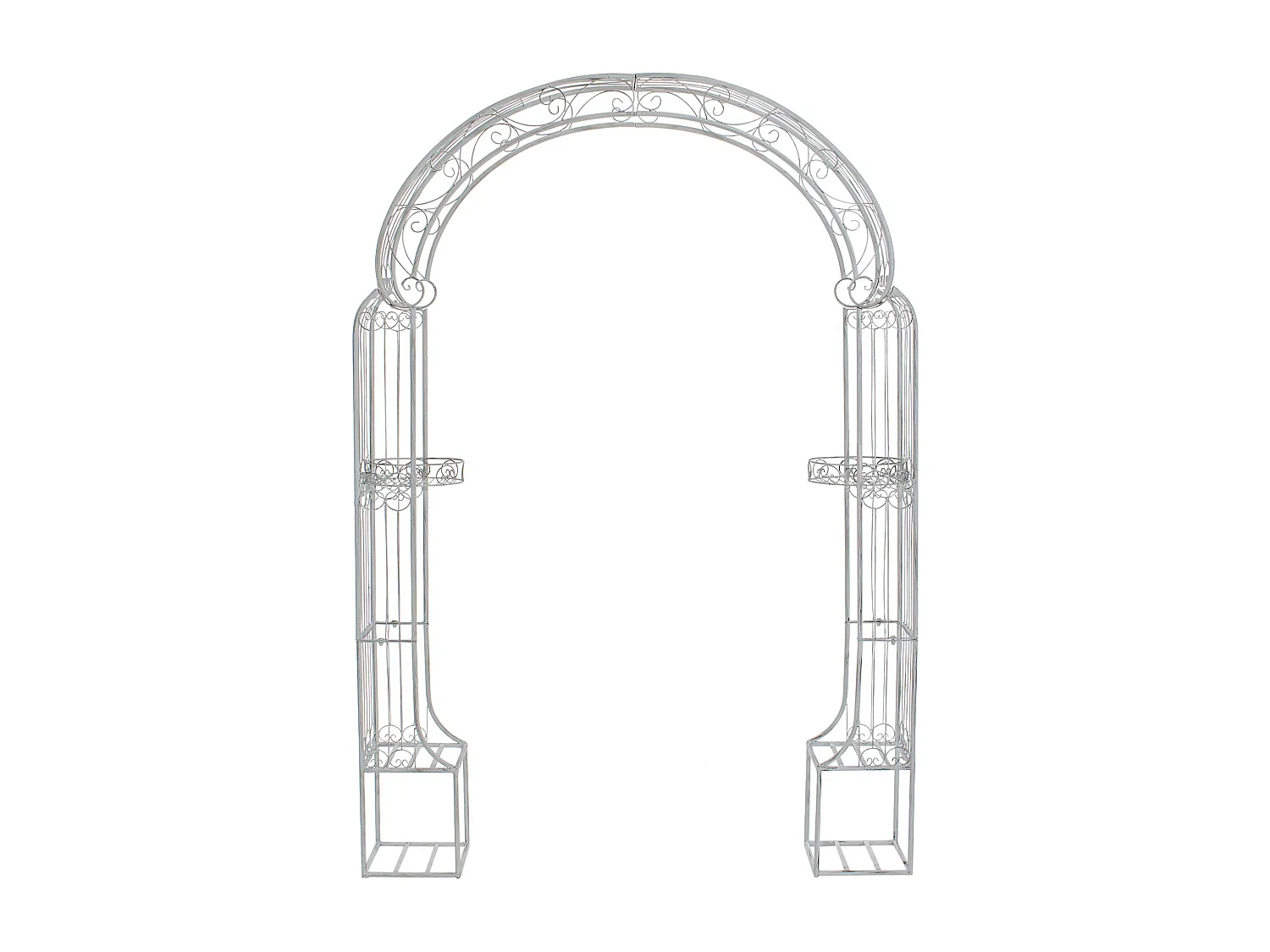 Arche à rosiers - Métal & Métal - Blanc antique - Alessia