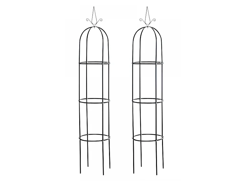 Lot de 2  Treillis - Métal &  - Noir - Romantika V2