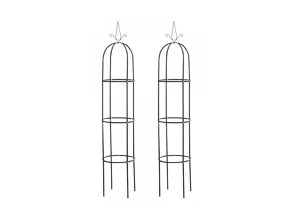 Lot de 2  Treillis - Métal &  - Noir - Romantika V2