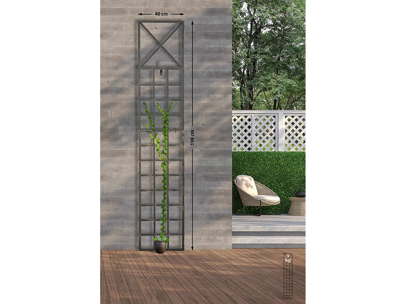 Treillis - Métal - Bronze - Trigo