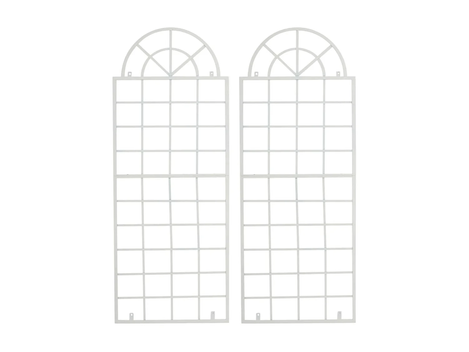 Lot de 2 Treillis - Métal & Métal - Blanc - Viva