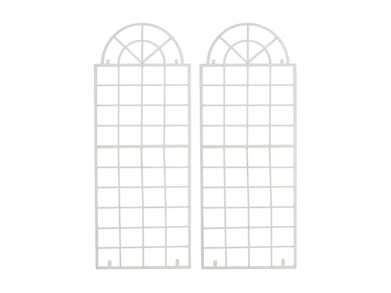 Lot de 2 Treillis - Métal & Métal - Blanc - Viva