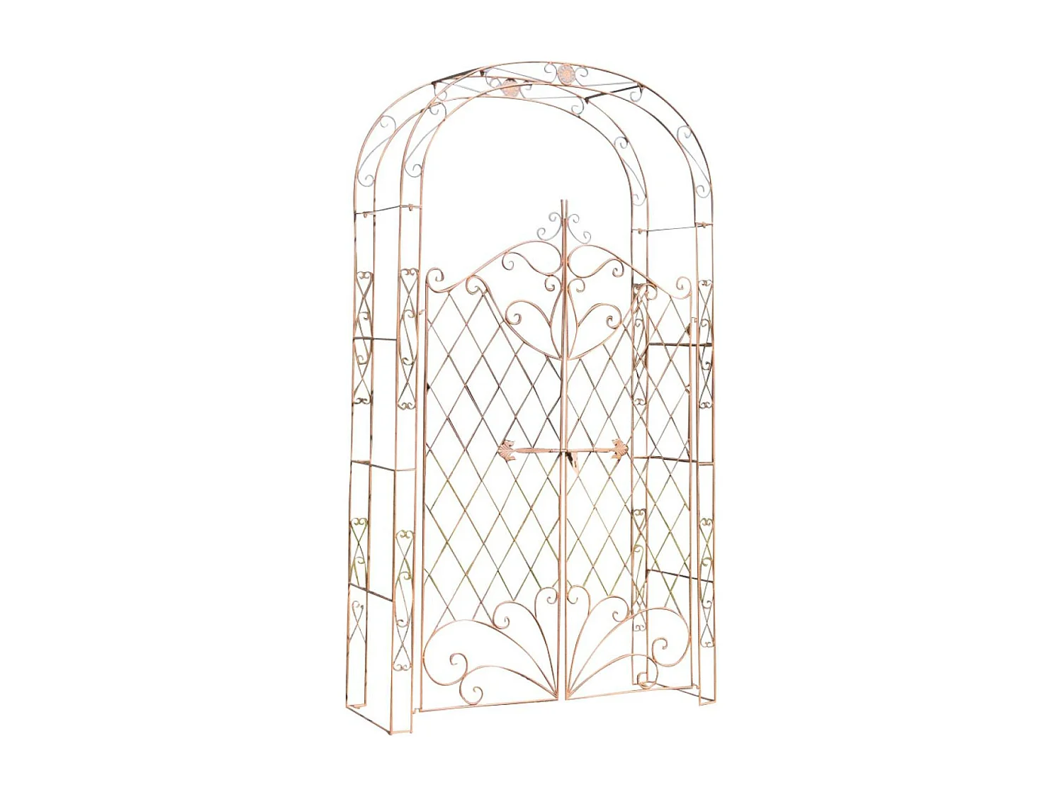 Arche à rosiers - Métal & Métal - Marron antique - Melissa