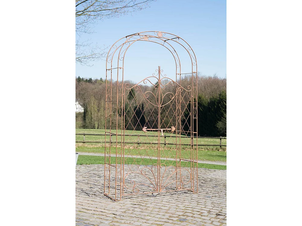 Arche à rosiers - Métal & Métal - Marron antique - Melissa