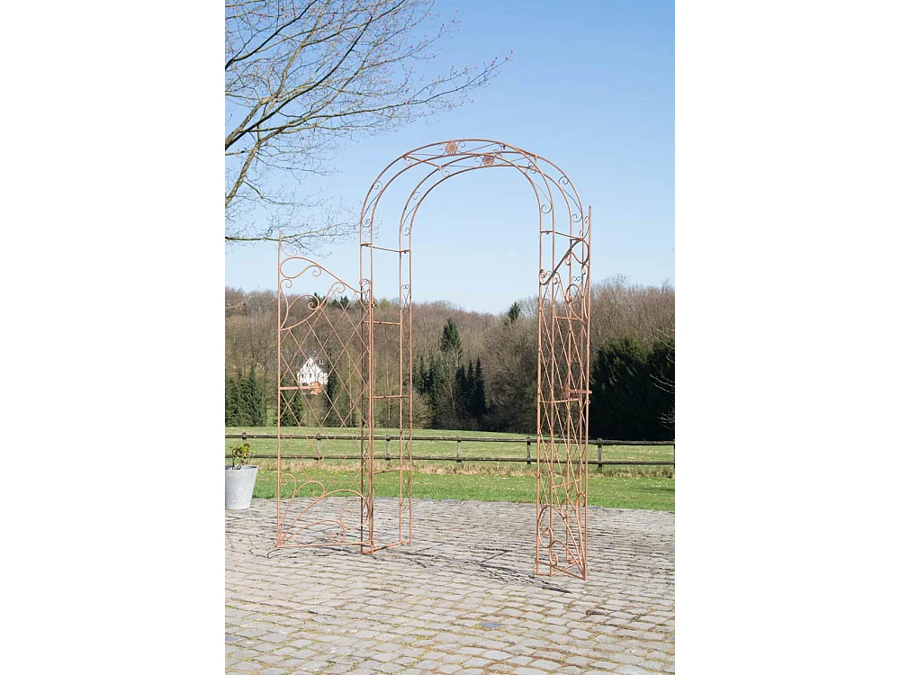 Arche à rosiers - Métal & Métal - Marron antique - Melissa