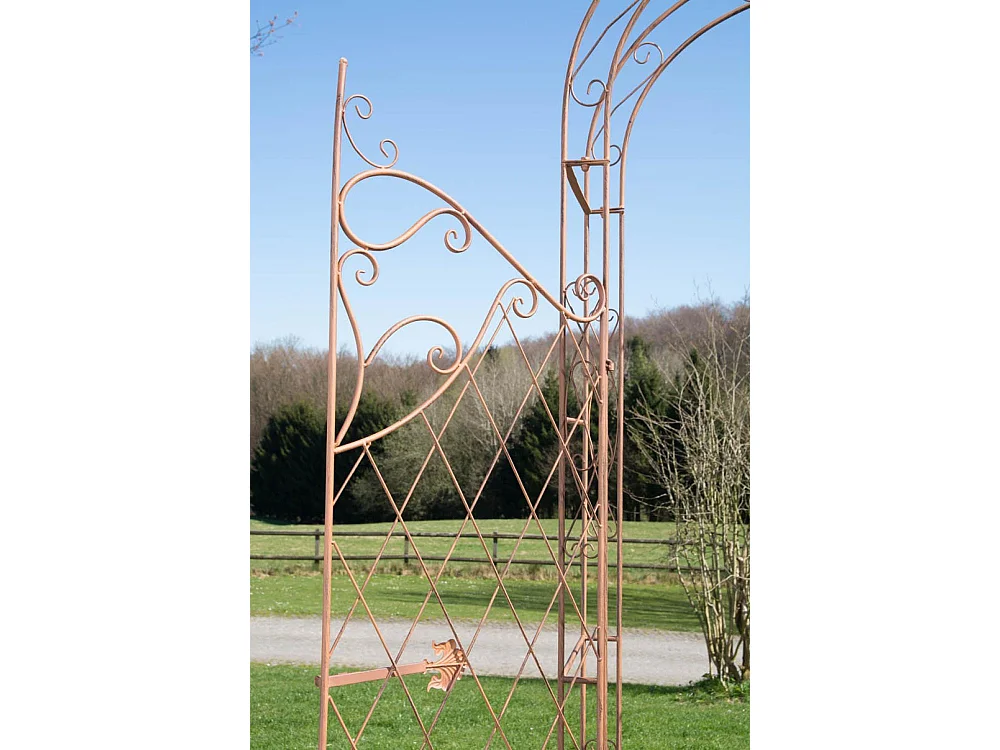 Arche à rosiers - Métal & Métal - Marron antique - Melissa