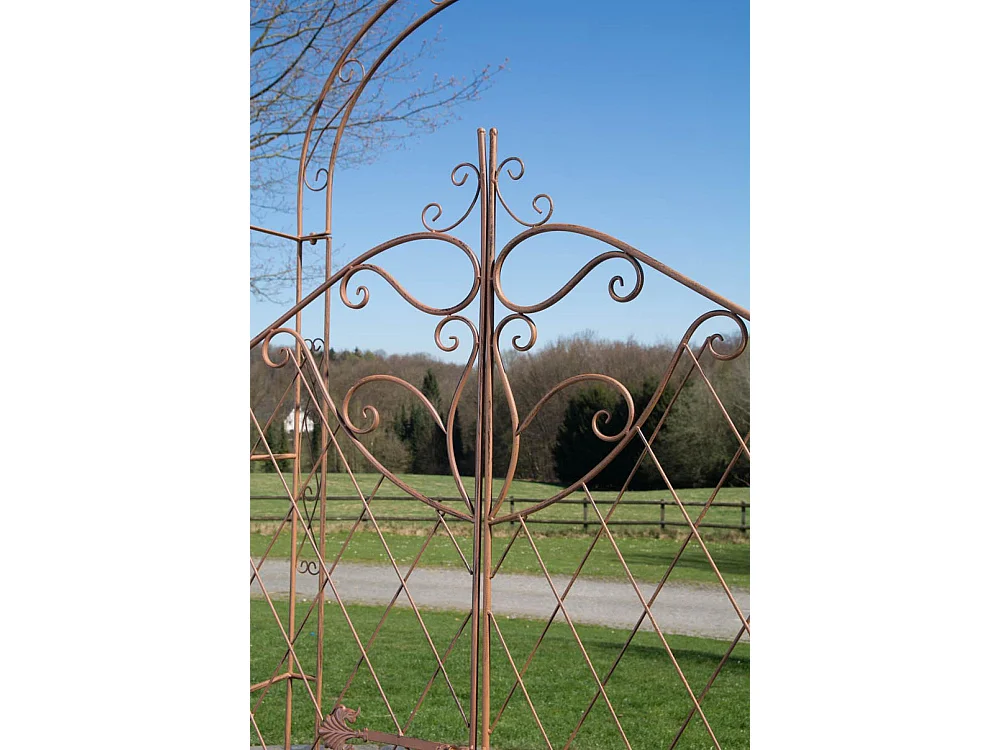 Arche à rosiers - Métal & Métal - Marron antique - Melissa