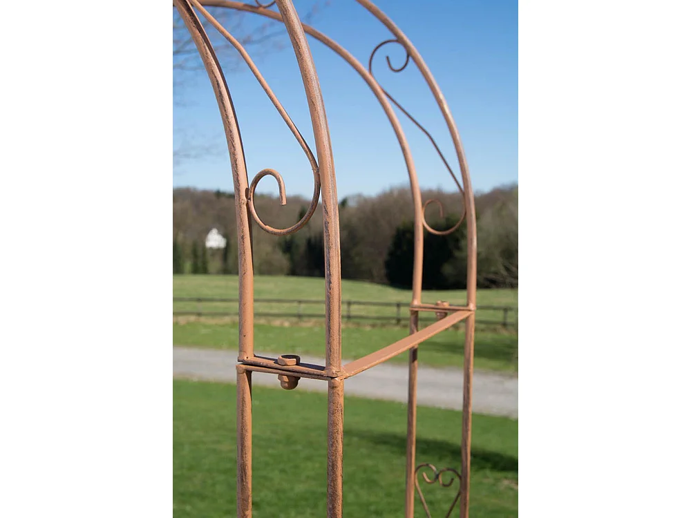 Arche à rosiers - Métal & Métal - Marron antique - Melissa