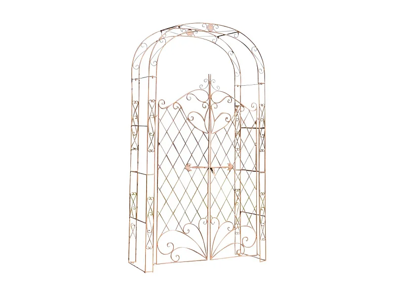 Arche à rosiers - Métal & Métal - Marron antique - Melissa