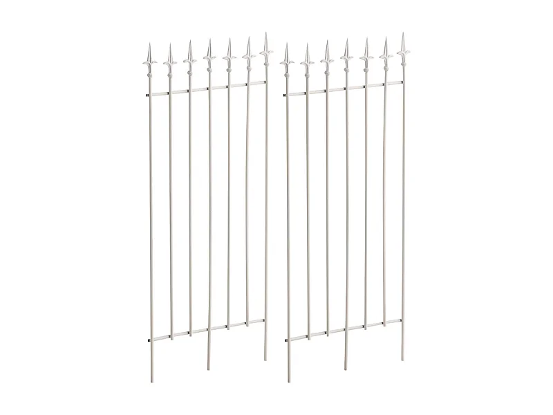 2er Set Rankgitter - Metall & weiß - weiß - Elisa