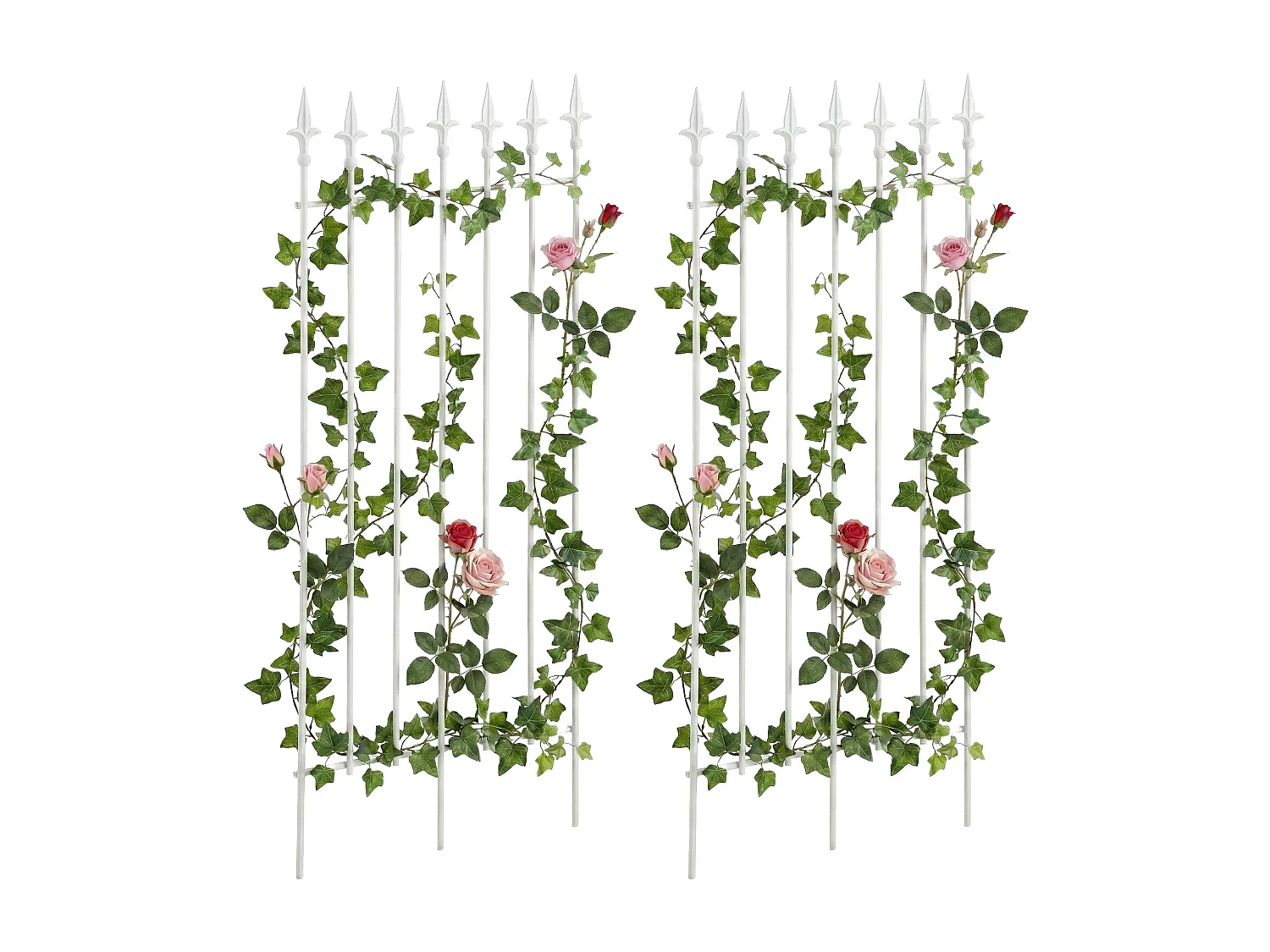 Lot de 2  Treillis - Métal - Blanc - Elisa