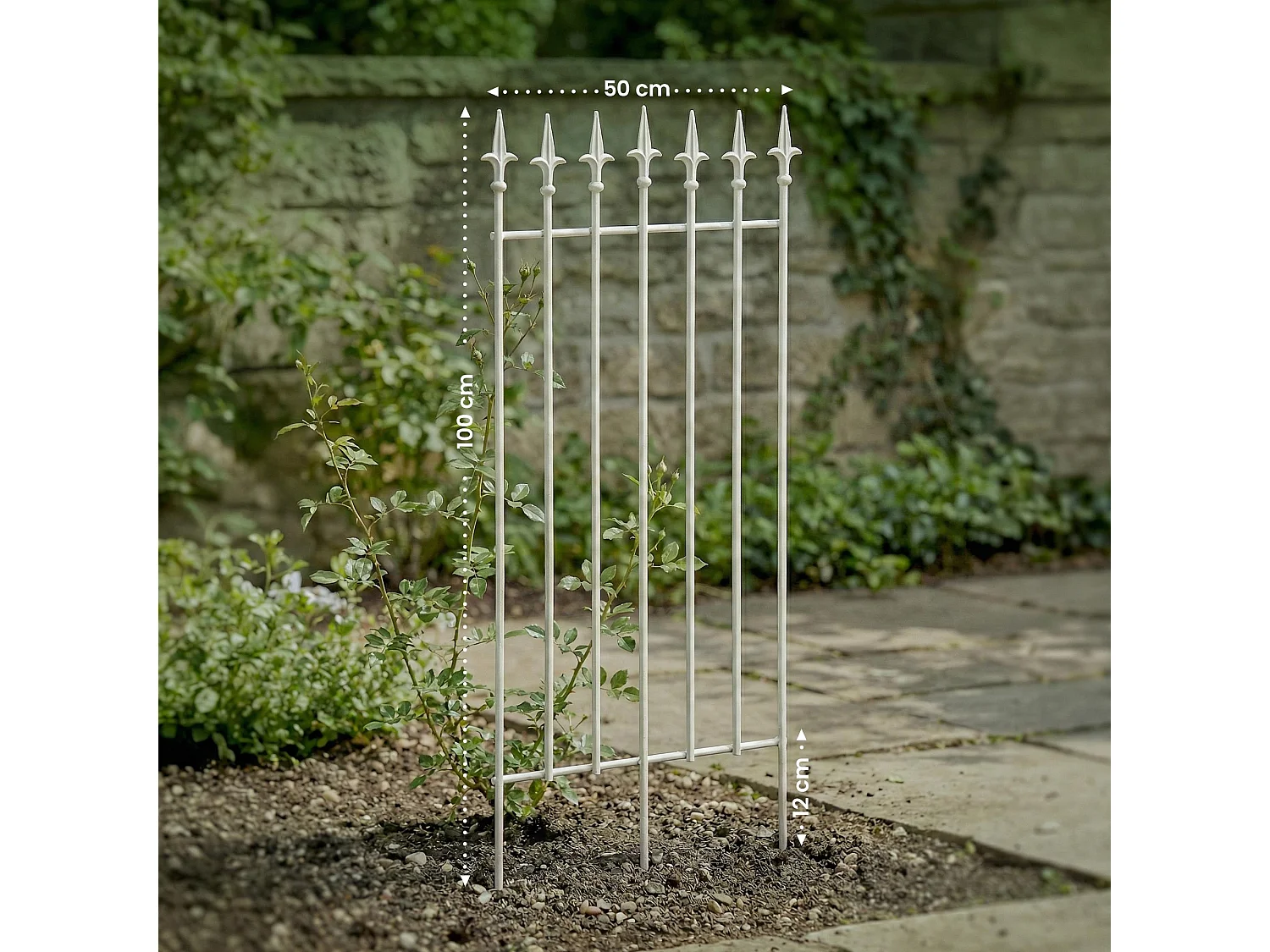 Lot de 2  Treillis - Métal - Blanc - Elisa