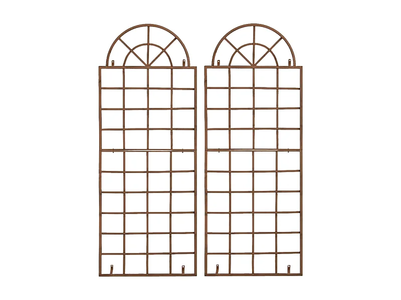 Set van 2 Trellis - Metalen & Metaal - antiek bruin - Viva