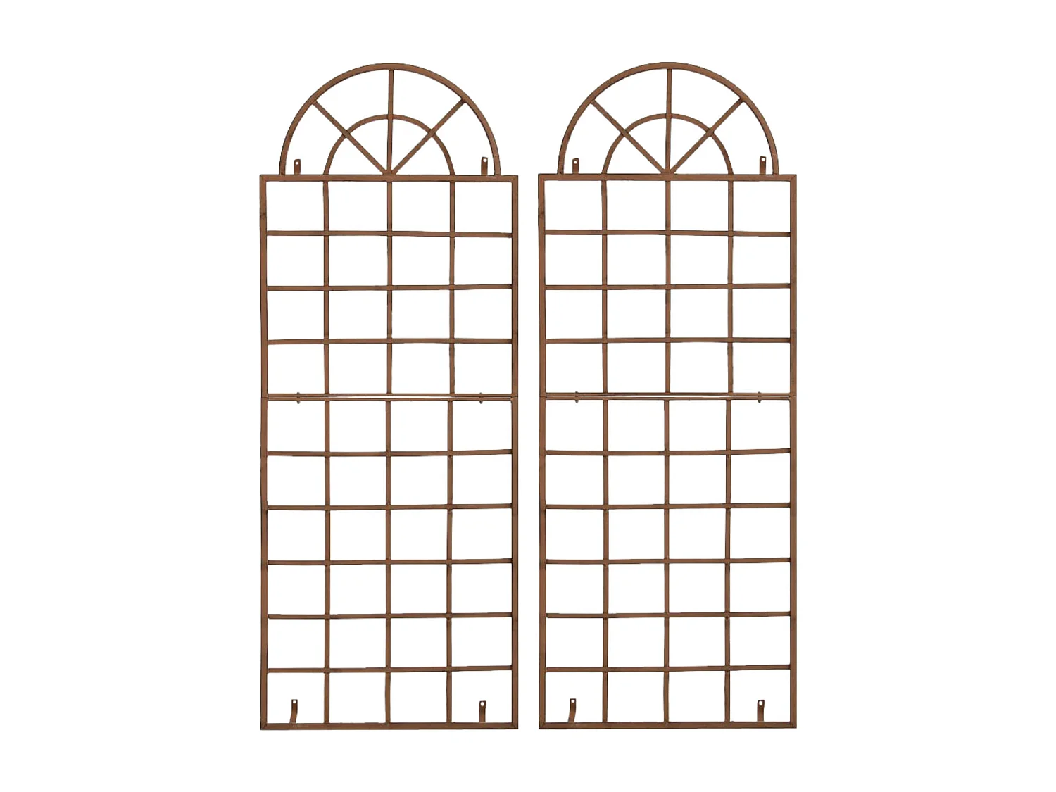Set van 2 Trellis - Metalen & Metaal - antiek bruin - Viva