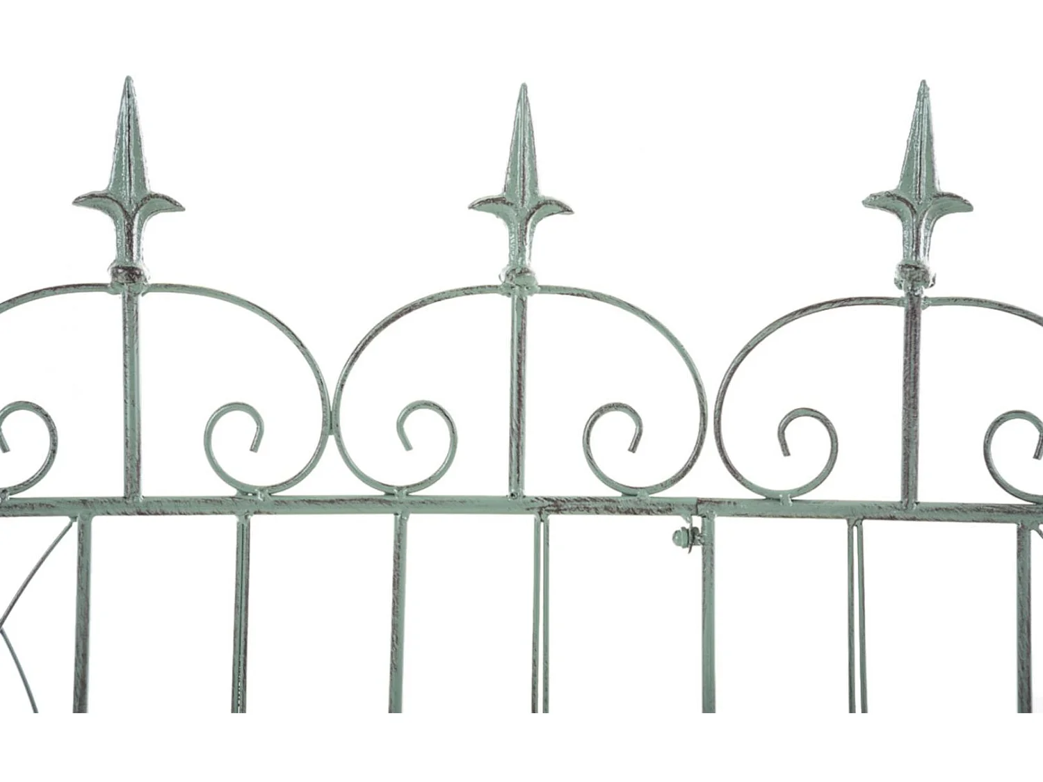 Lot de 4  Clôture de jardin - Métal & Antique clair - Vert antique - Mangold