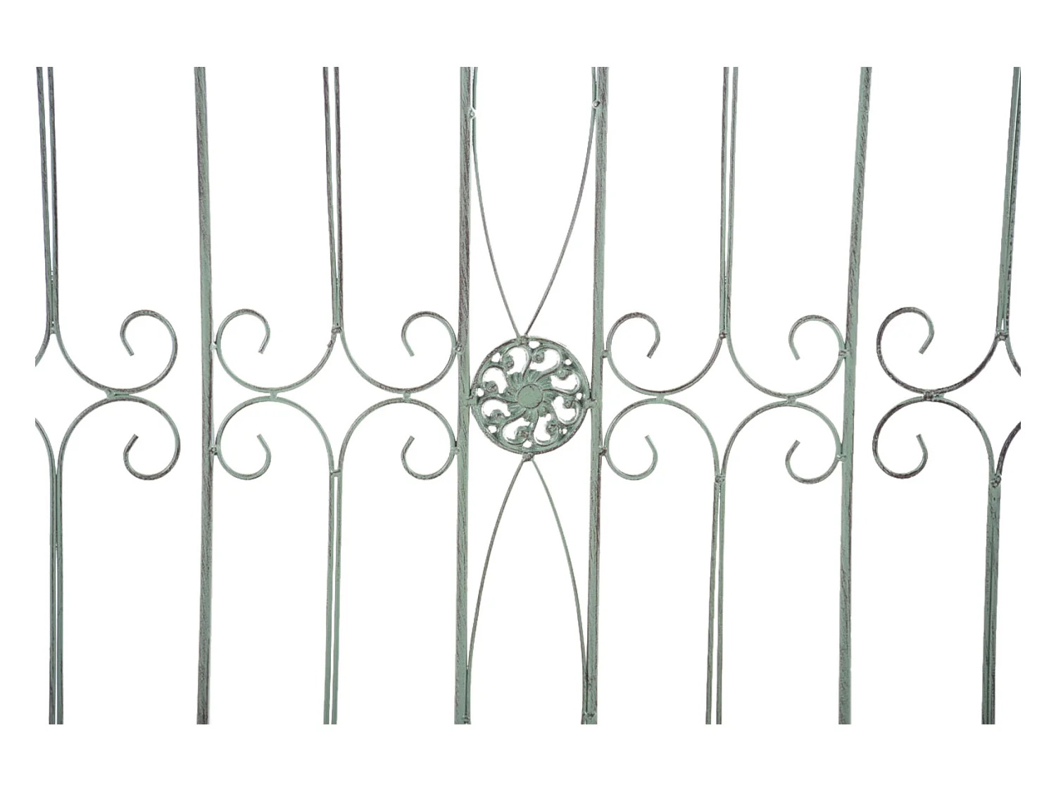 Lot de 4  Clôture de jardin - Métal & Antique clair - Vert antique - Mangold