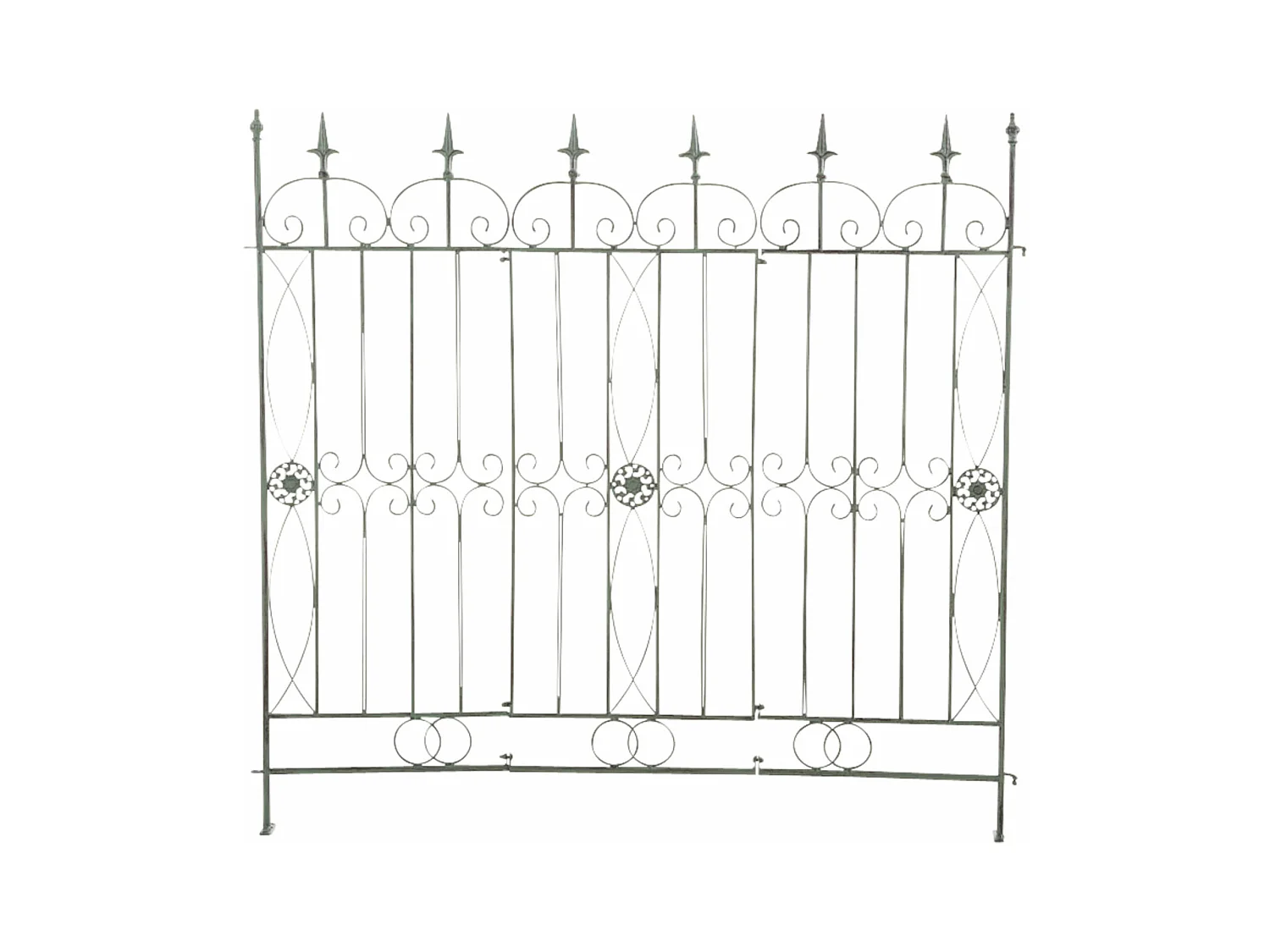 Set De 4  Valla de jardín - Metal &  - Verde antiguo - Mangold