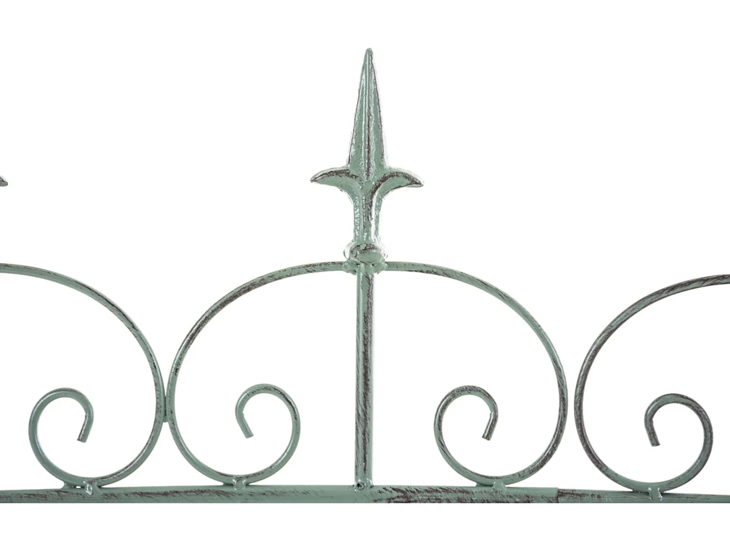 Lot de 4  Clôture de jardin - Métal & Antique clair - Vert antique - Mangold