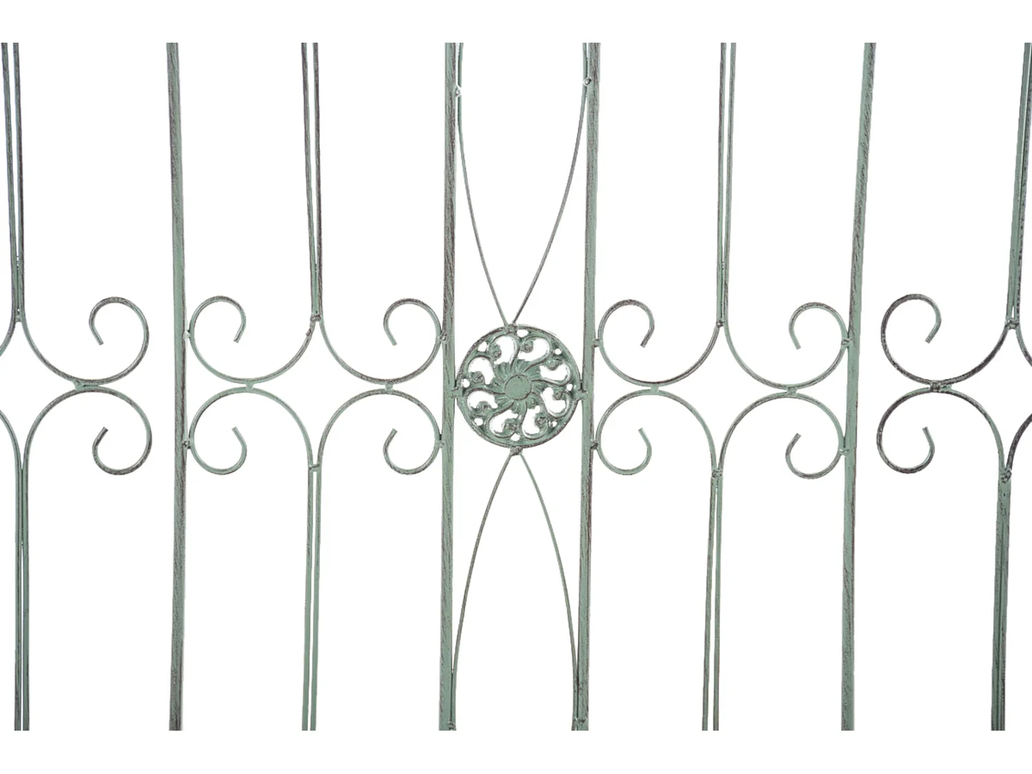 Lot de 4  Clôture de jardin - Métal & Antique clair - Vert antique - Mangold