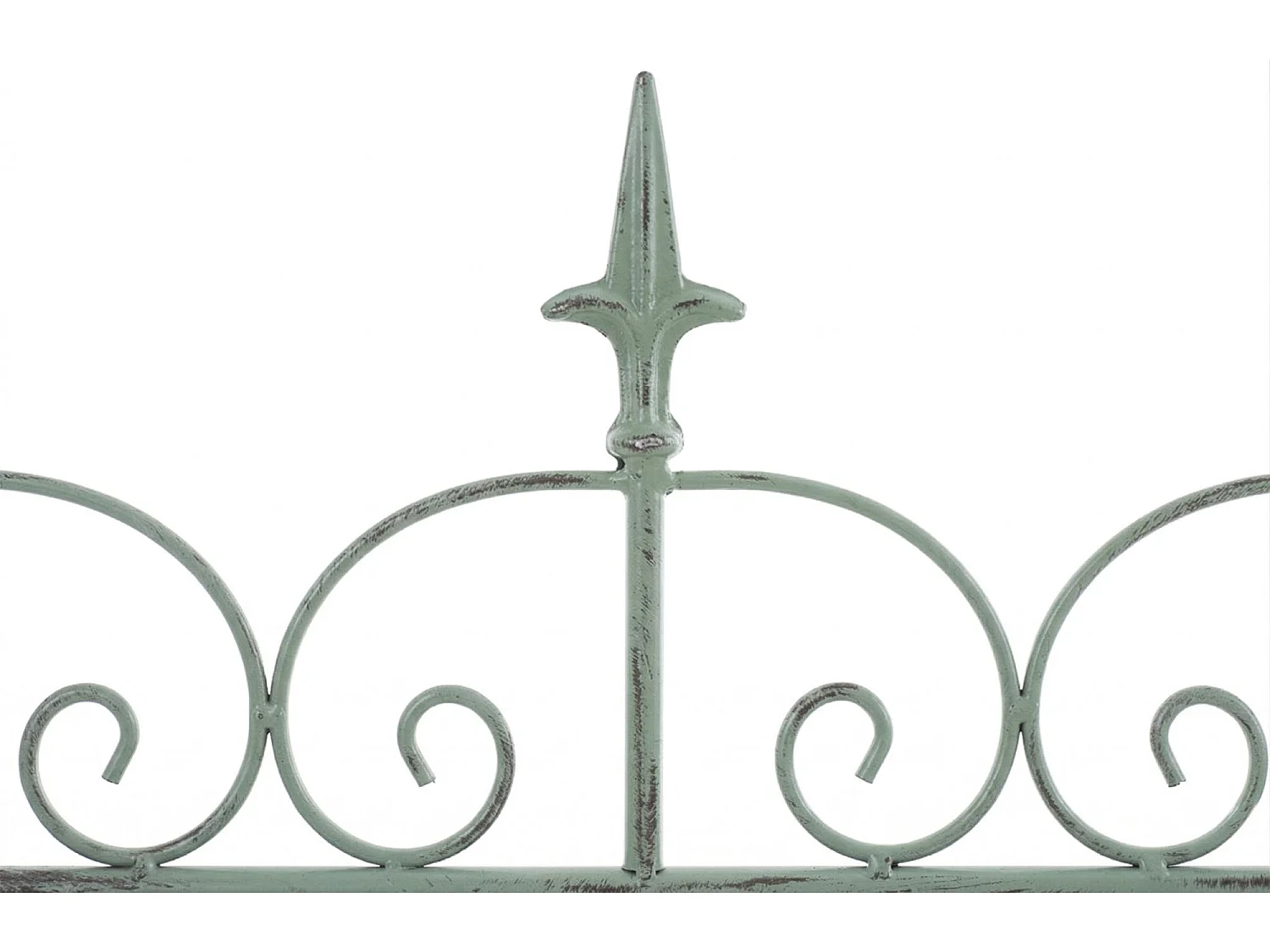 Lot de 4  Clôture de jardin - Métal & Noir - Vert antique - Mangold