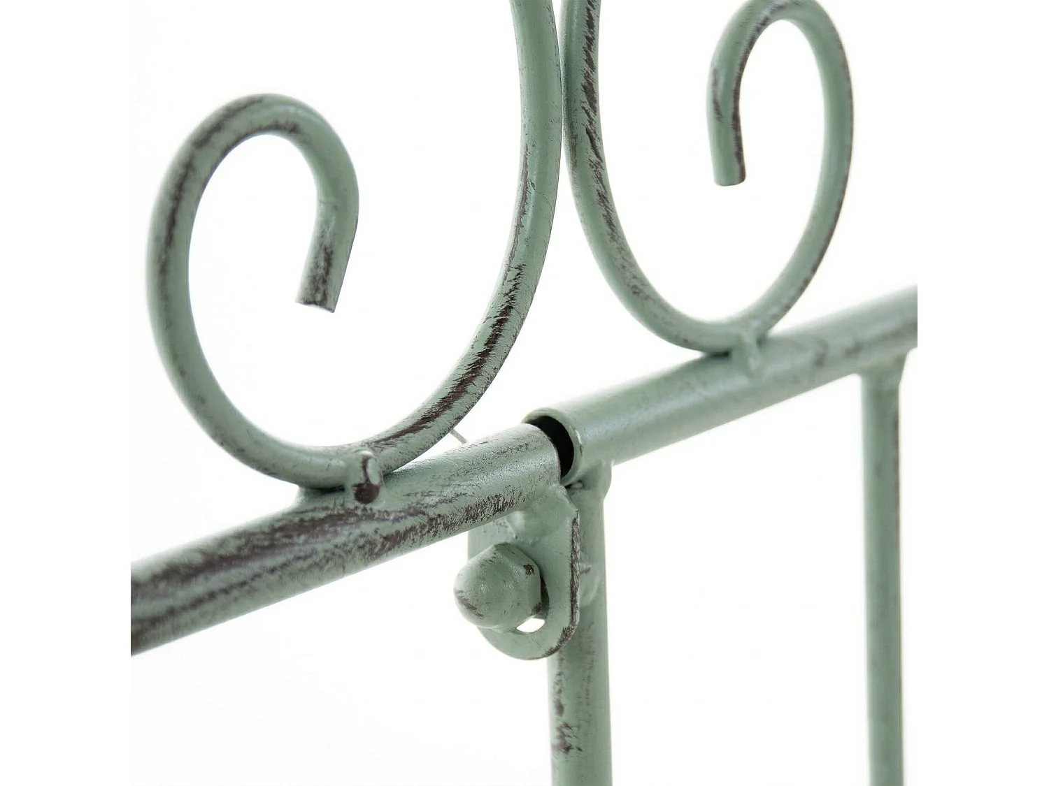 Lot de 4  Clôture de jardin - Métal & Noir - Vert antique - Mangold