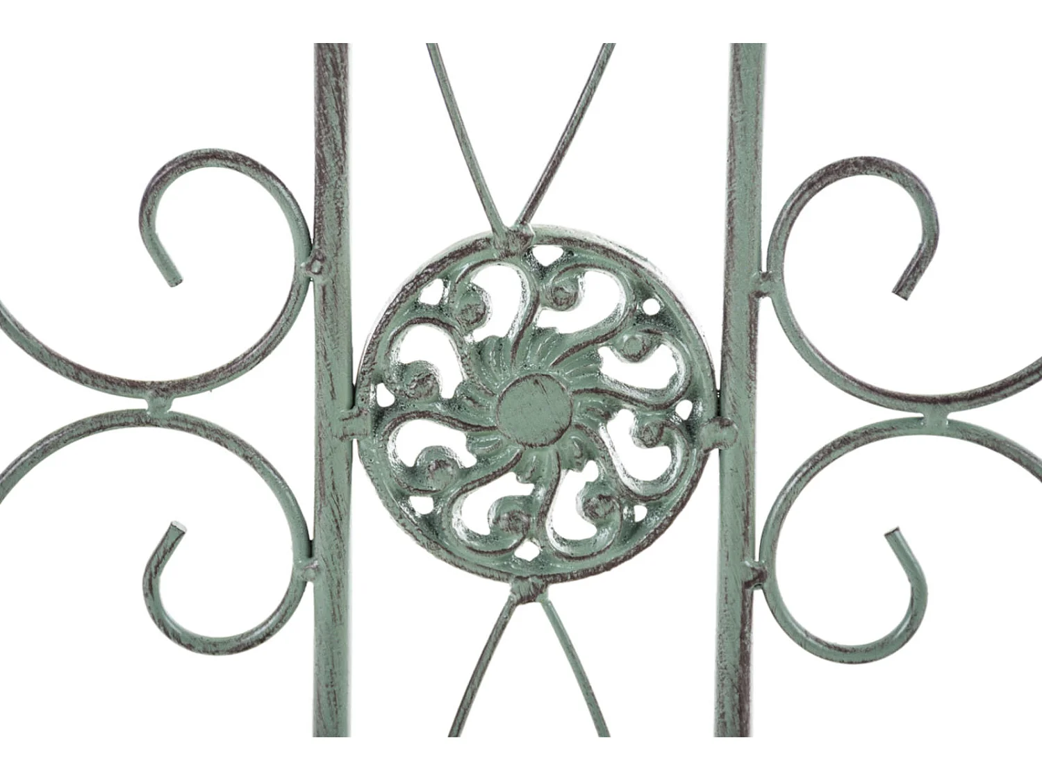 Lot de 4  Clôture de jardin - Métal & Noir - Vert antique - Mangold