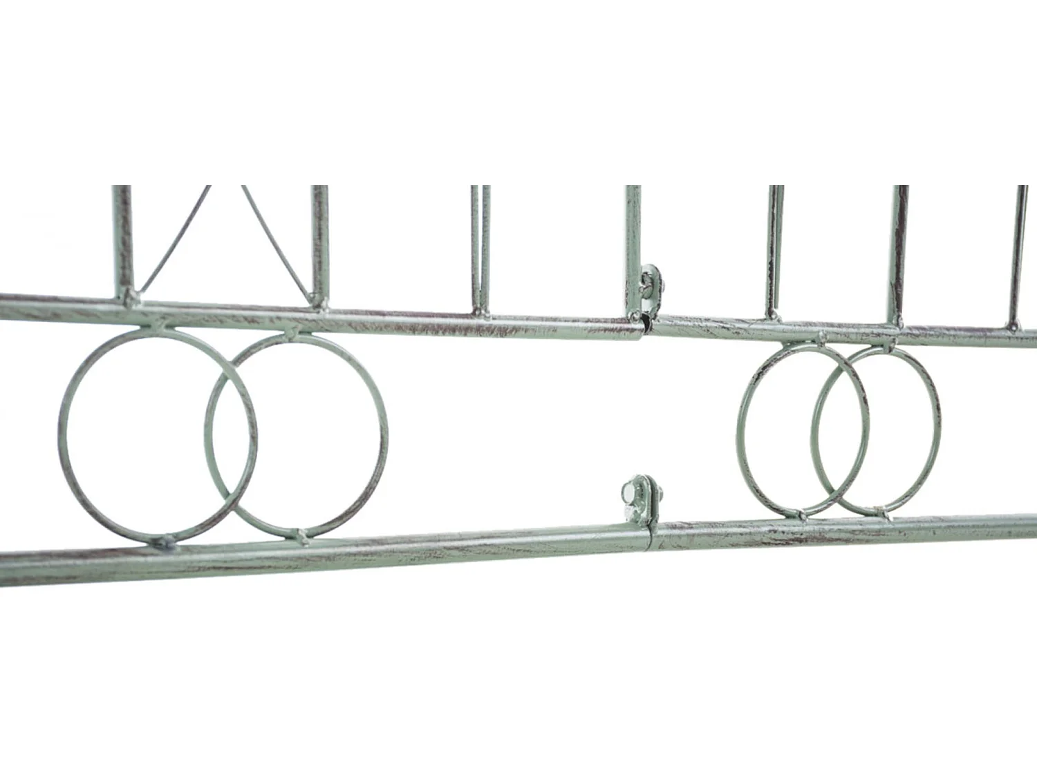 Lot de 4  Clôture de jardin - Métal & Noir - Vert antique - Mangold