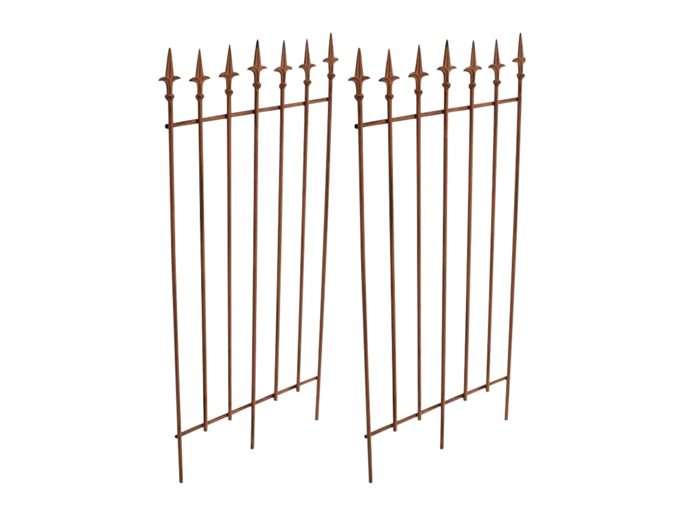 Lot de 2 Treillis - Métal - Marron antique - Elisa