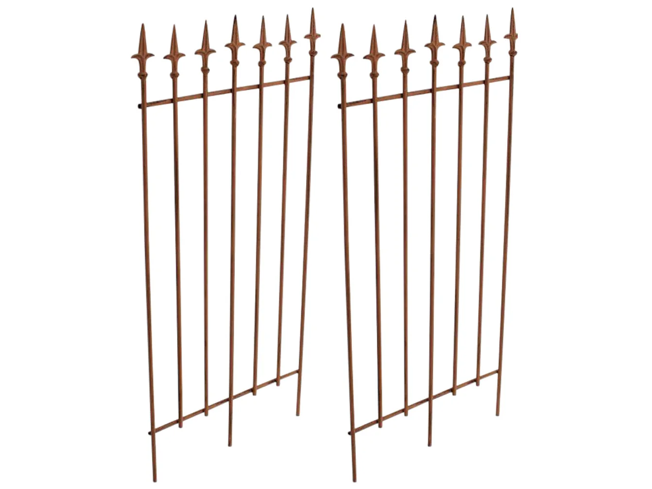 Lot de 2 Treillis - Métal - Marron antique - Elisa