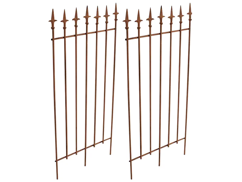 Lot de 2 Treillis - Métal - Marron antique - Elisa