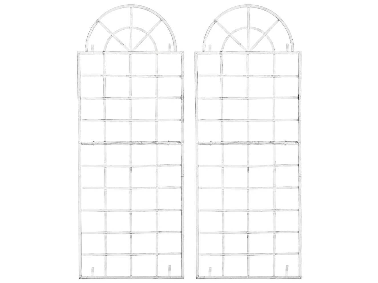 Lot de 2 Treillis - Métal & Métal - Blanc antique - Viva