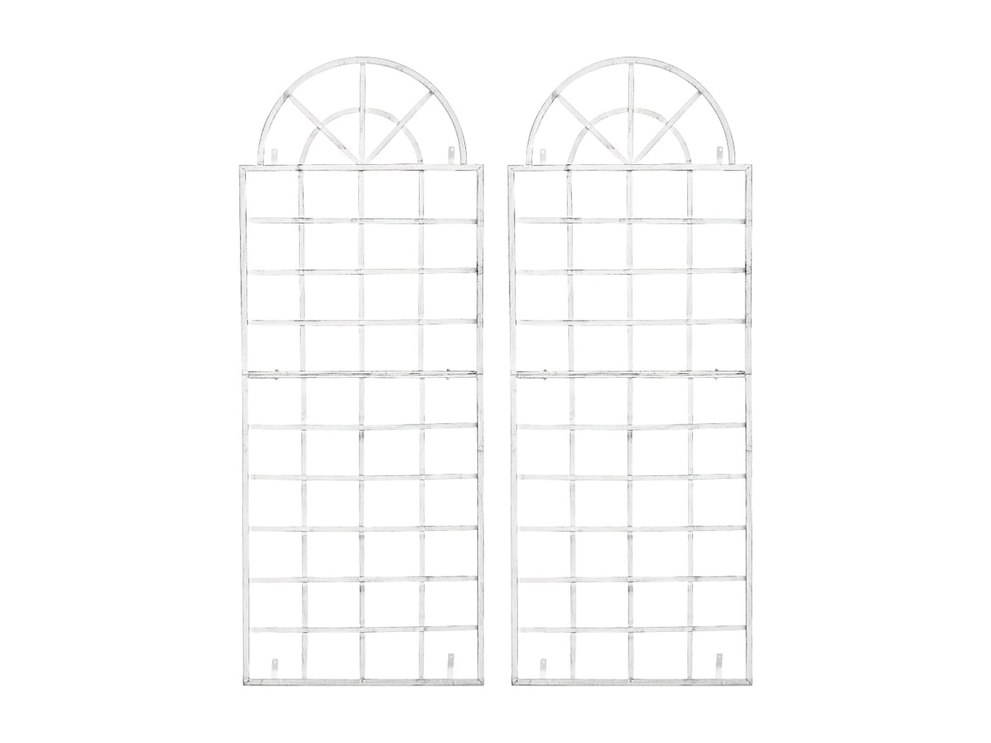Lot De 2 Treillis De Jardin En Métal 180x50cm - Support Plantes Grimpantes Antirouille