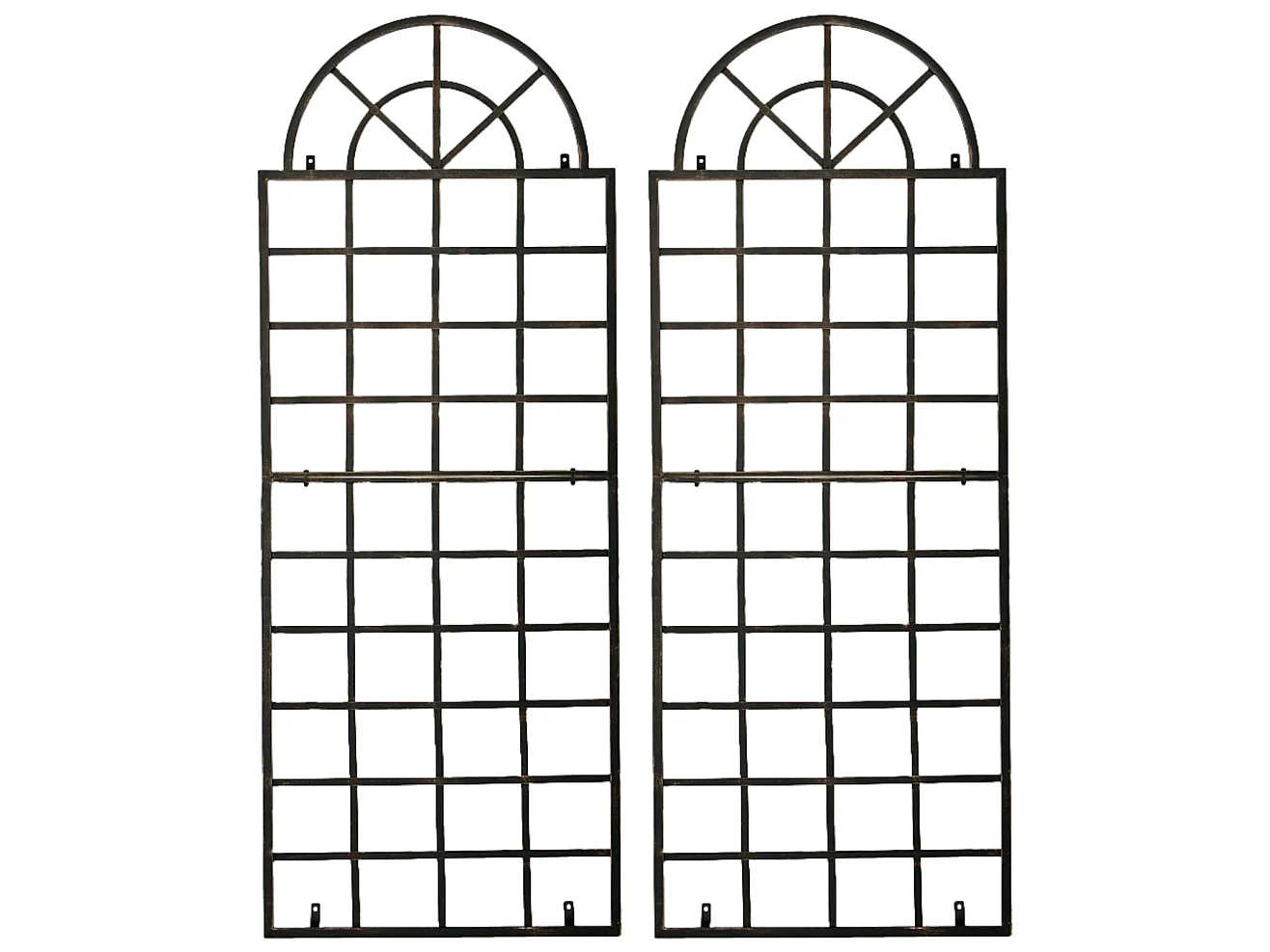 2er Set Rankgitter - Metall & Metall - bronze - Viva