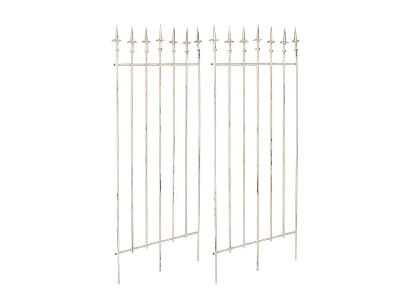 Lot de 2 Treillis - Métal - Crème antique - Elisa