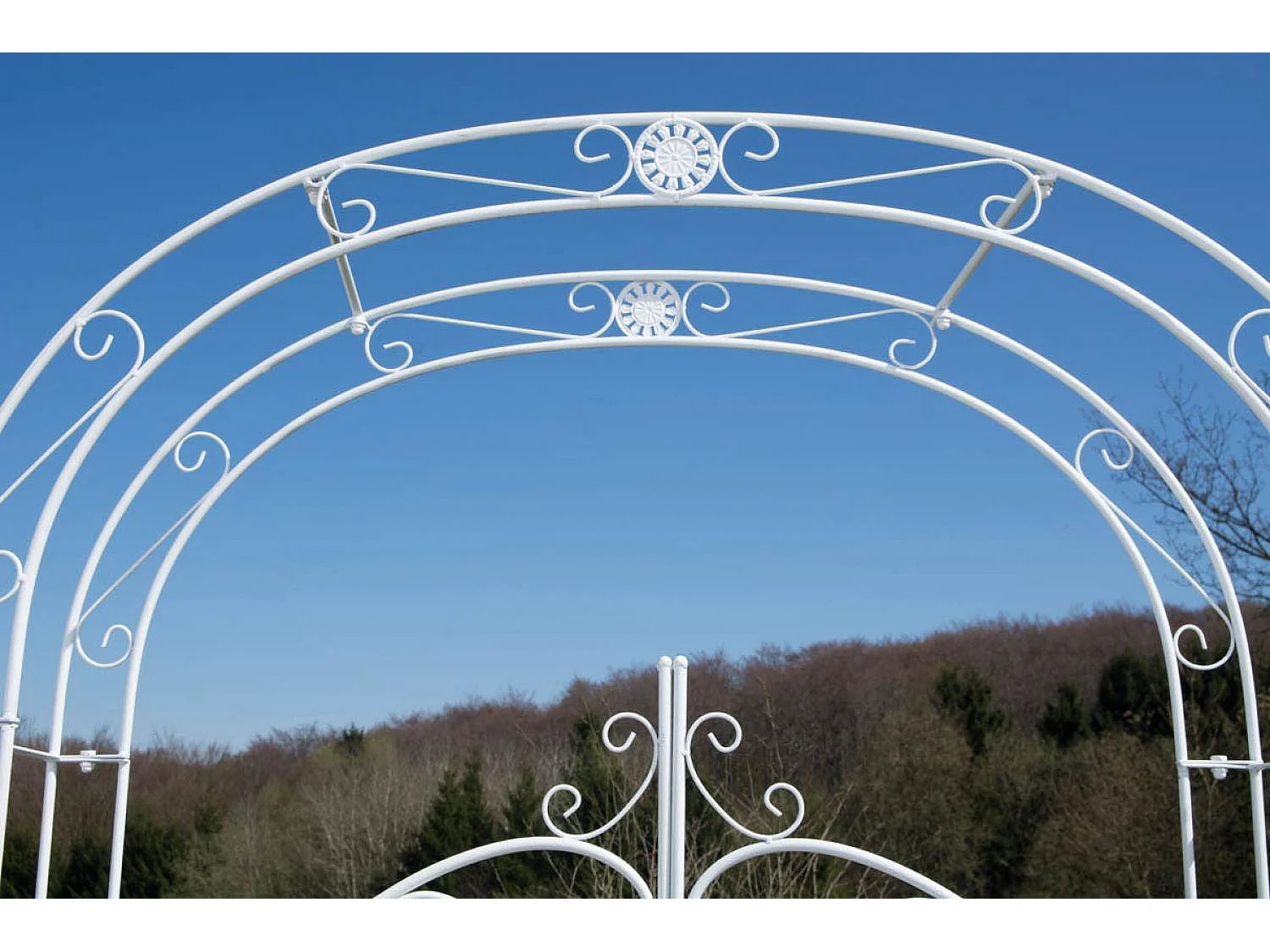 Arche à rosiers - Métal & Métal - Blanc - Melissa