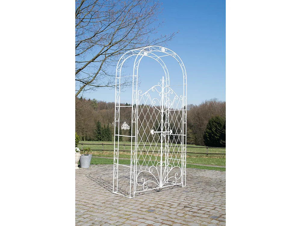 Arche à rosiers - Métal & Métal - Blanc - Melissa