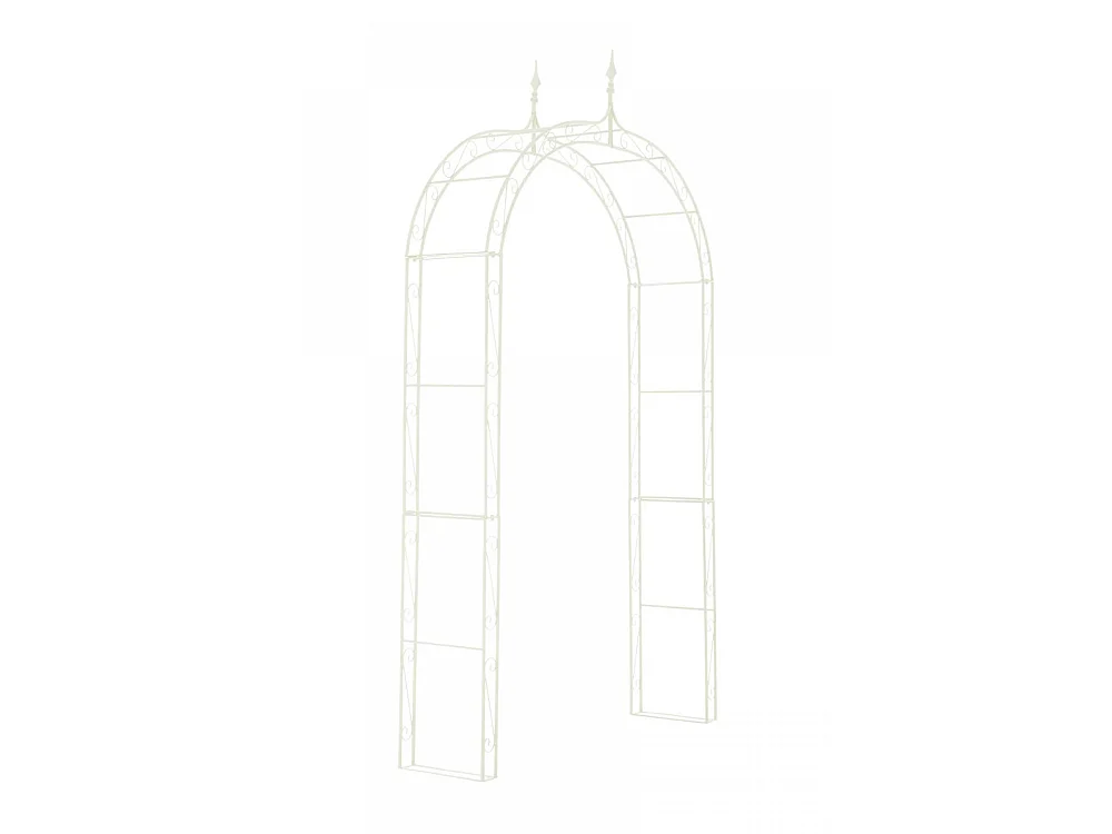 Arche à rosiers - Métal & Métal - Crème antique - Lenz