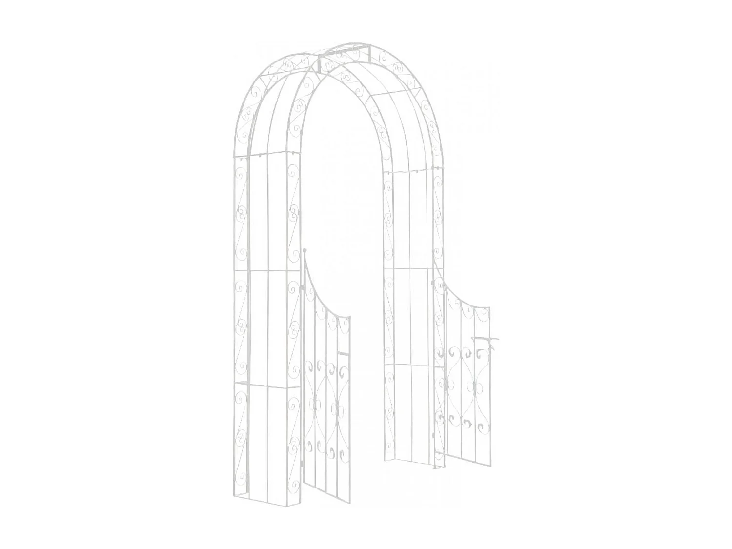 Arche à rosiers - Métal & Métal - Blanc - Sina