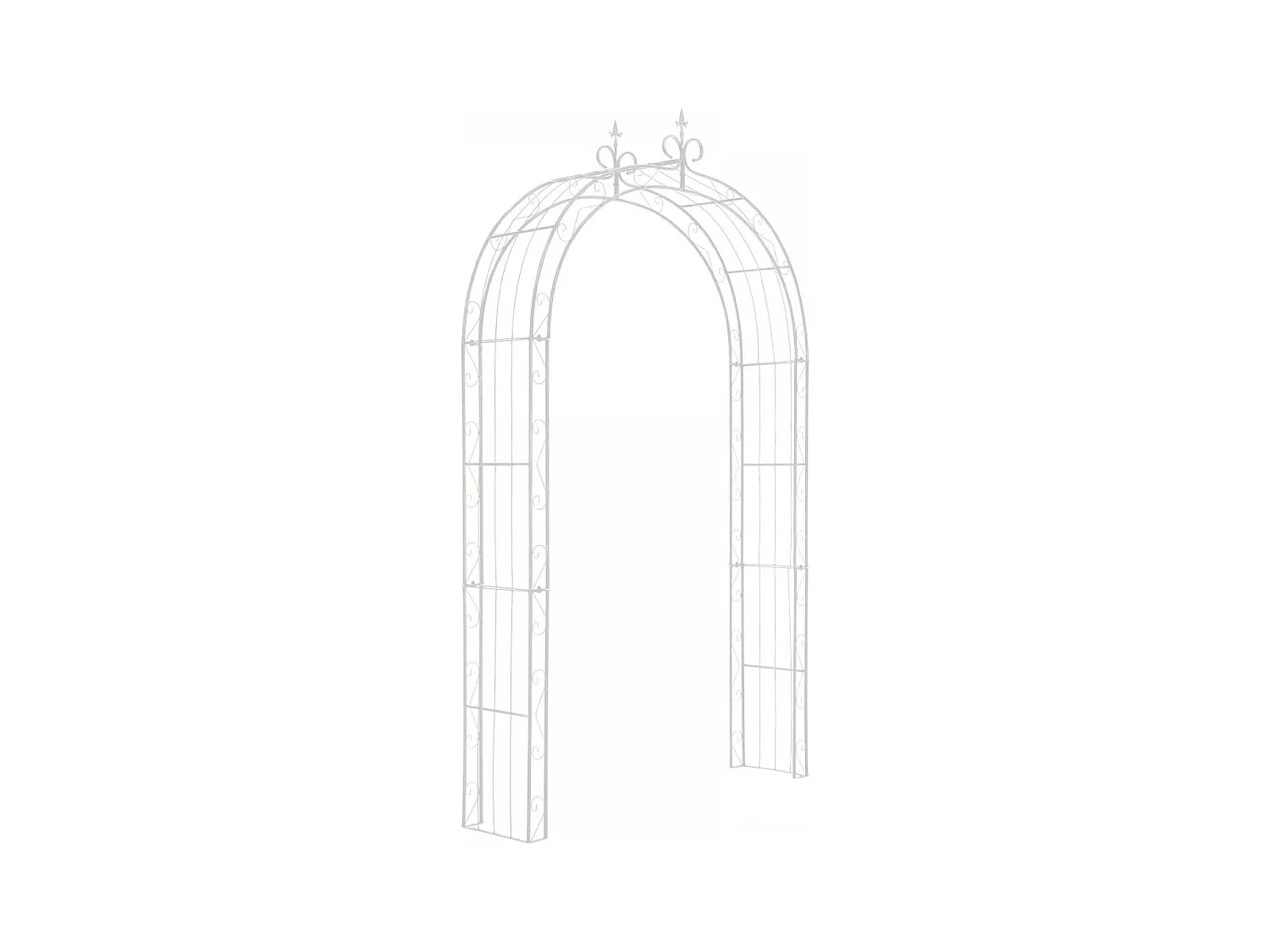 Arche à rosiers - Métal & Métal - Blanc - Sun