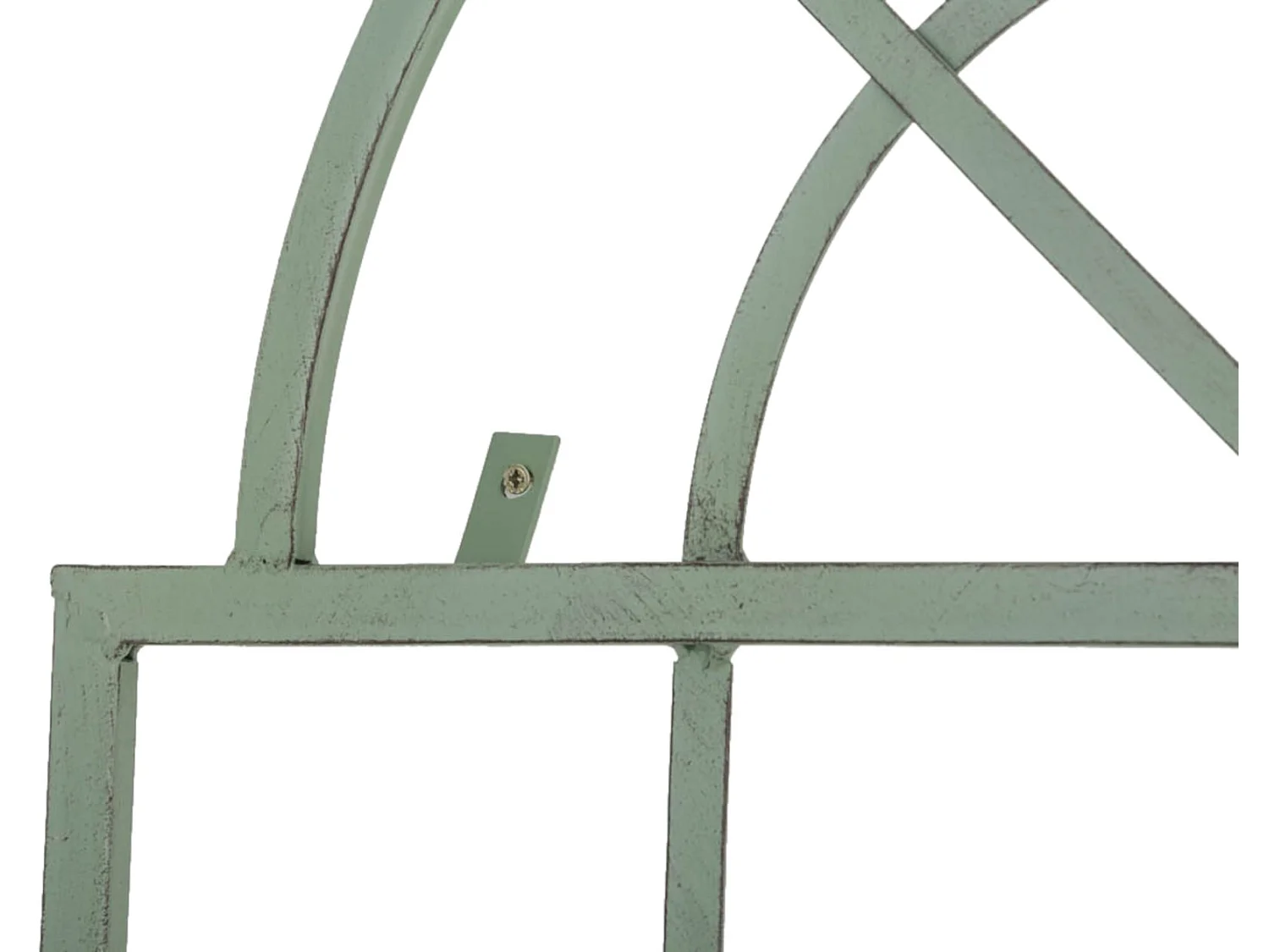 Lot de 2  Treillis - Métal & Blanc - Vert antique - Viva