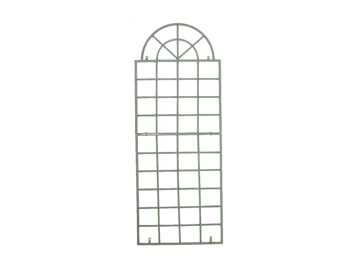 Lot de 2  Treillis - Métal & Blanc - Vert antique - Viva