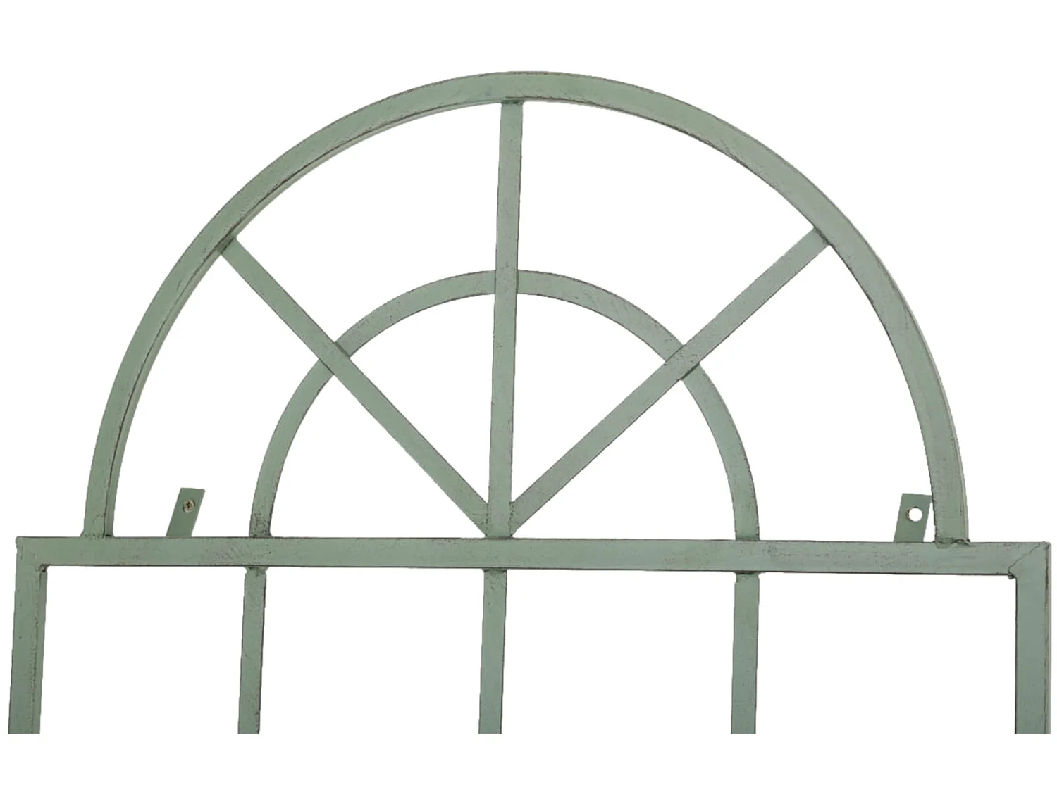 Lot de 2  Treillis - Métal & Blanc - Vert antique - Viva