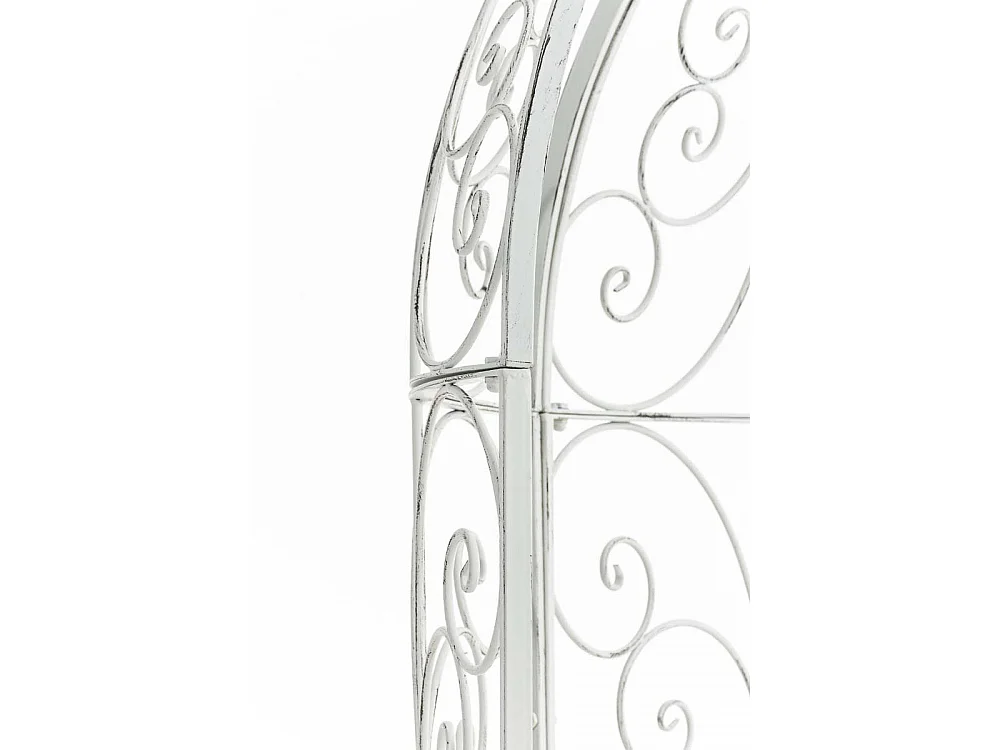 Rozenboog - Metaal & walnoot - antiek/wit - Rosie