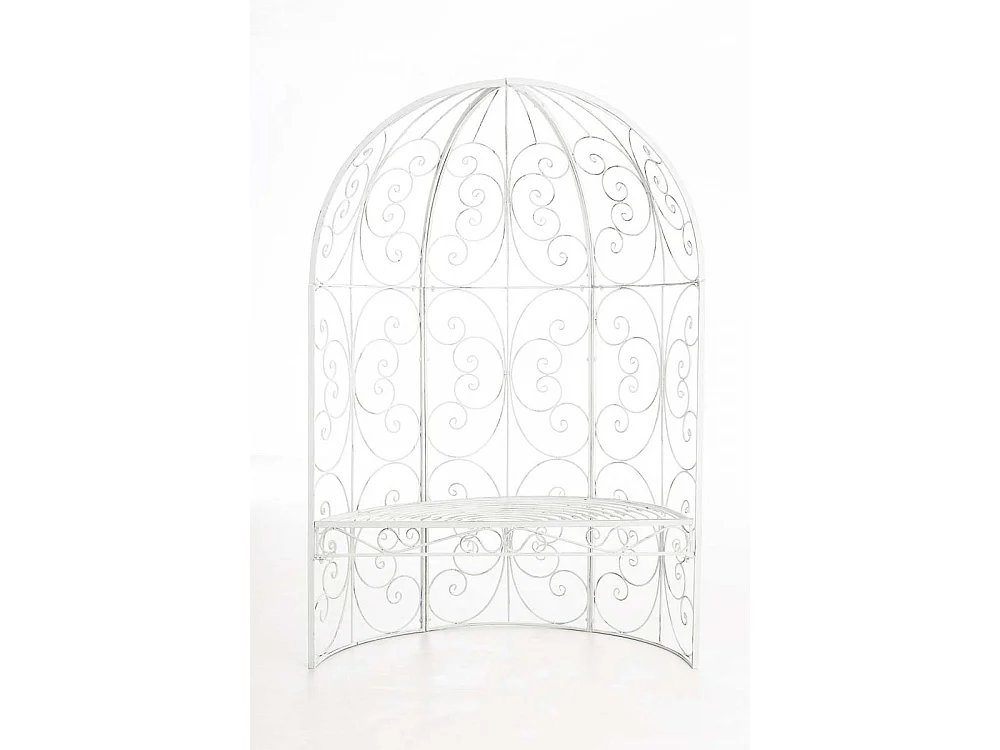 Arche à rosiers - Métal & Noyer - Blanc antique - Rosie