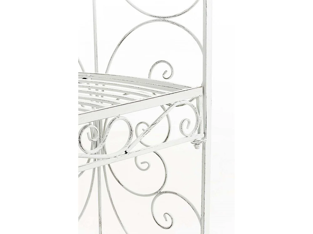 Arche à rosiers - Métal & Noyer - Blanc antique - Rosie