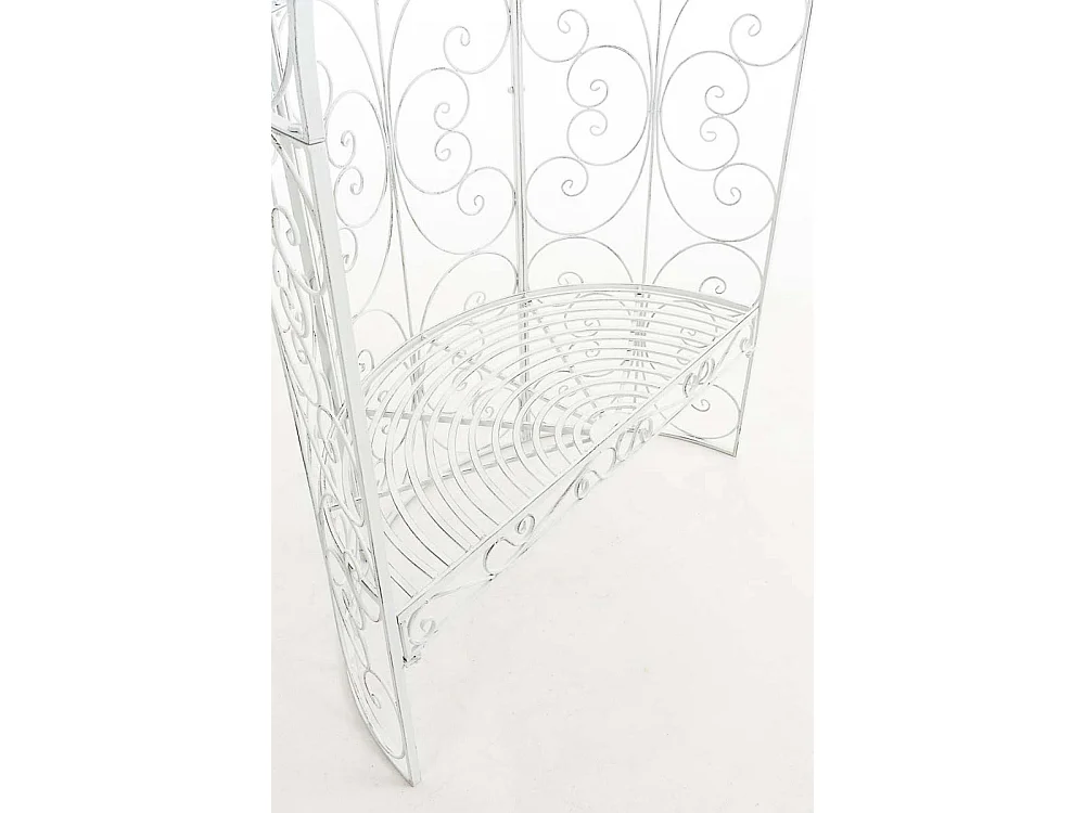 Arche à rosiers - Métal & Noyer - Blanc antique - Rosie